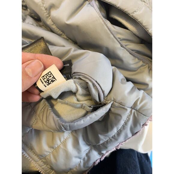 The North Face Jacket Girls 14/16 Gray and lavender Reversible Fleece Lg - Picture 11 of 12
